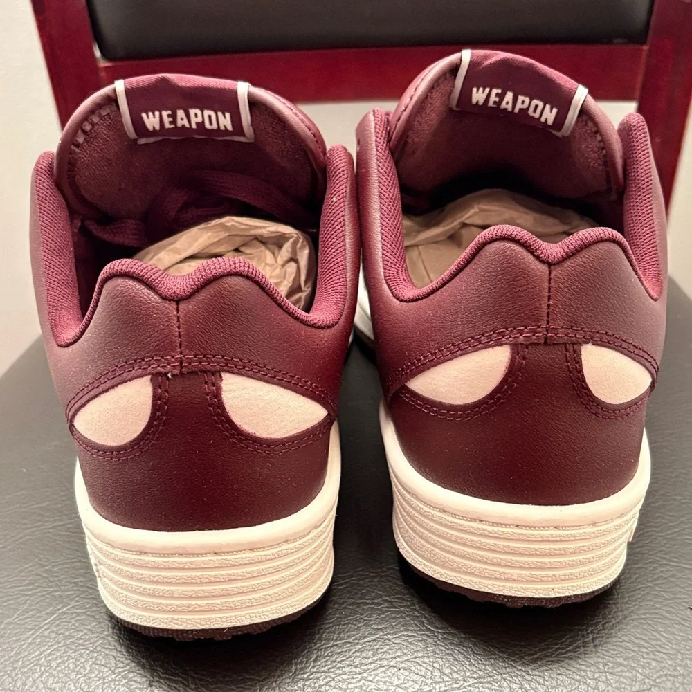 New Converse Men's Weapon OX Deep Burgundy Sneakers - Picture 5 of 6